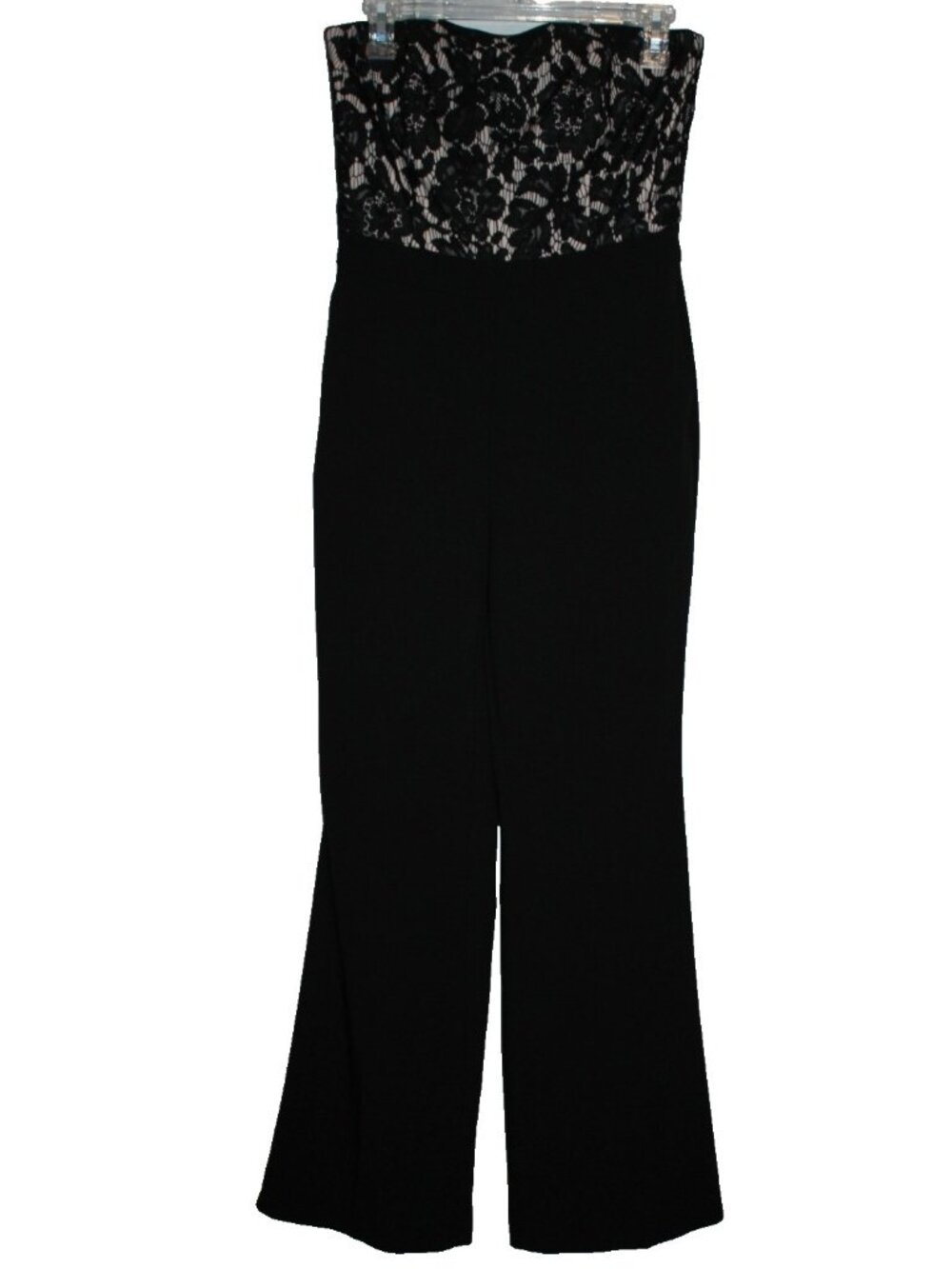 White House Black Market Strapless Lace Bustier Jumpsuit Size 4 Cocktail Formal